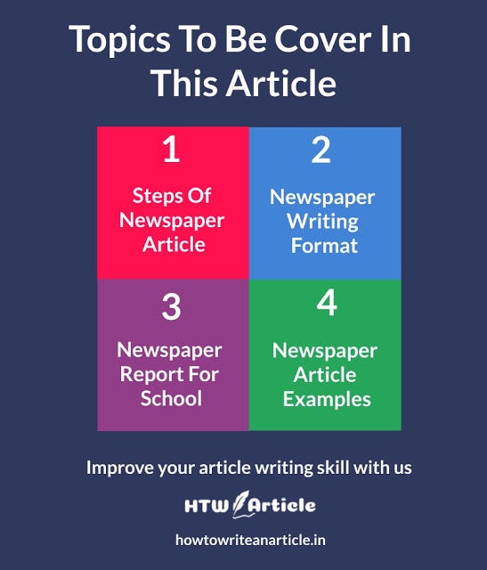 How To Write Newspaper Article Report Format Topics By Quotes Studio Medium