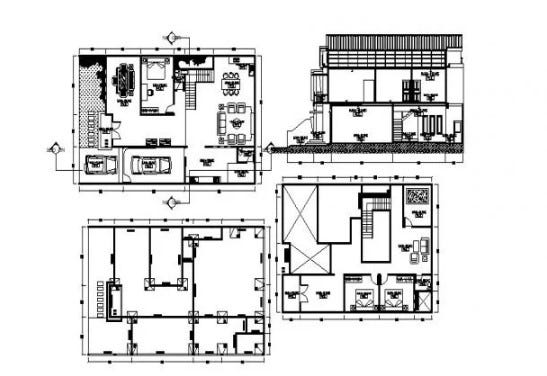 House Design Plan With Interior Design In Autocad Cadbull
