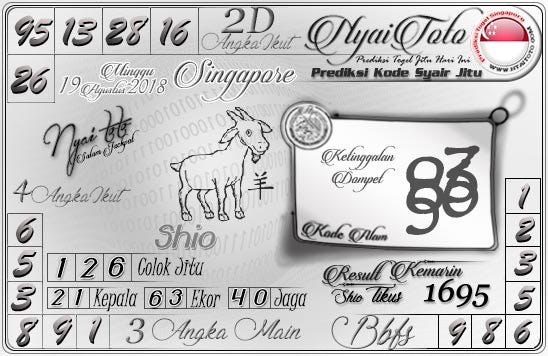 Prediksi Kode Syair Angka Jitu Togel Singapore Minggu 19 08 18 By Amanda Dalia Medium