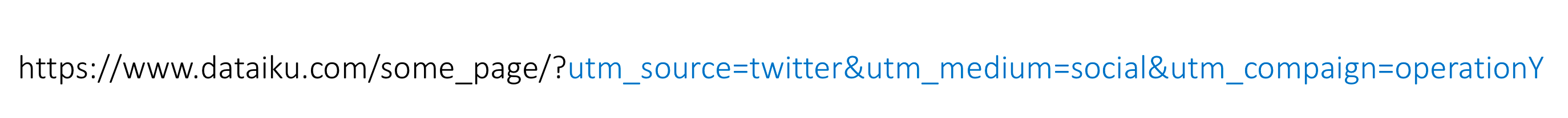 Dataiku website utm parameter link example