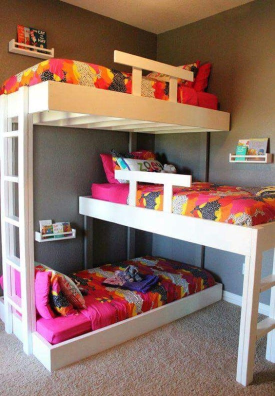 bunk bed with crib on bottom ikea