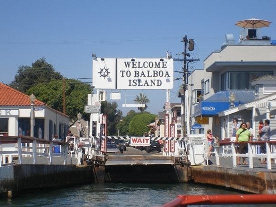 Balboa Island at Newport Beach California