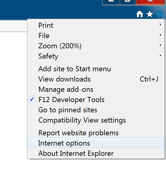 internet explorer internet options grayed out