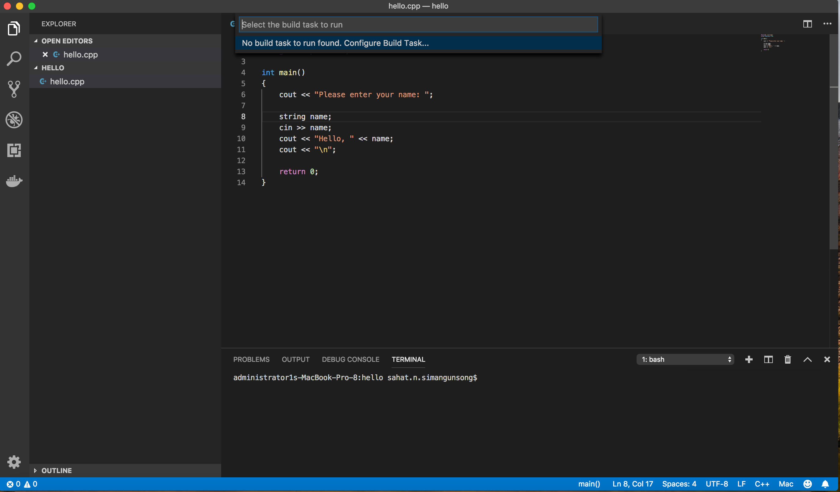 Build And Debug C On Visual Studio Code For Mac By Sahat Nicholas Simangunsong Gdplabs Medium