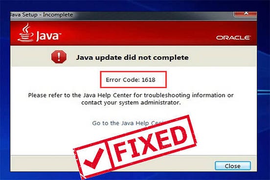 error code 1618 java update did not complete error code 1618 java update did not complete