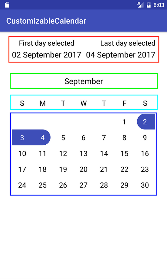 Android Custom Calendar with events by Patel prashant Medium