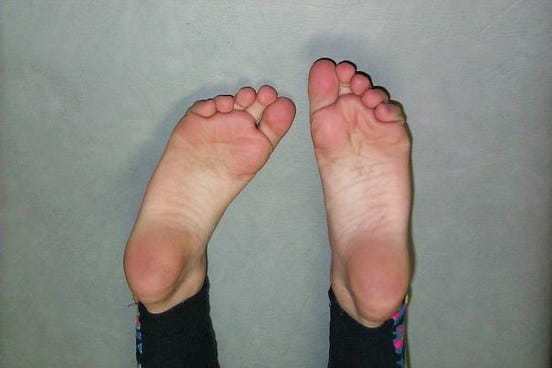 toe poking through shoe