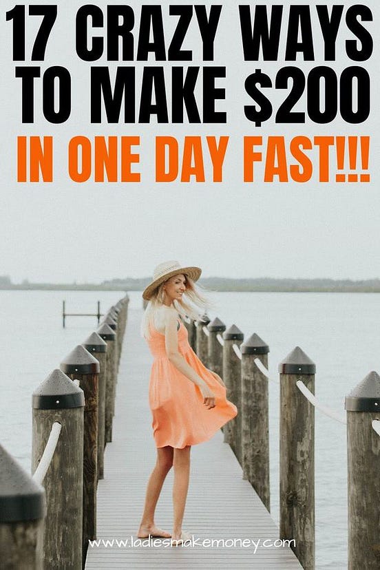 Make 200 Fast How to Make 200 Dollars in One Day with No