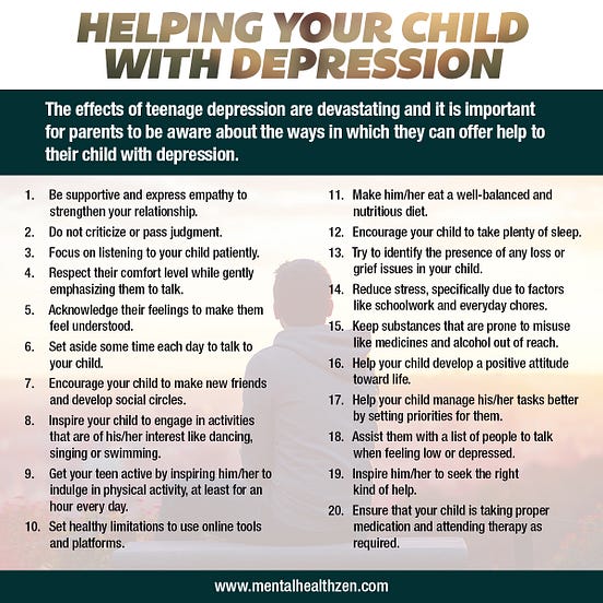 How To Help Your Child With Depression by Mentalhealth zen Medium