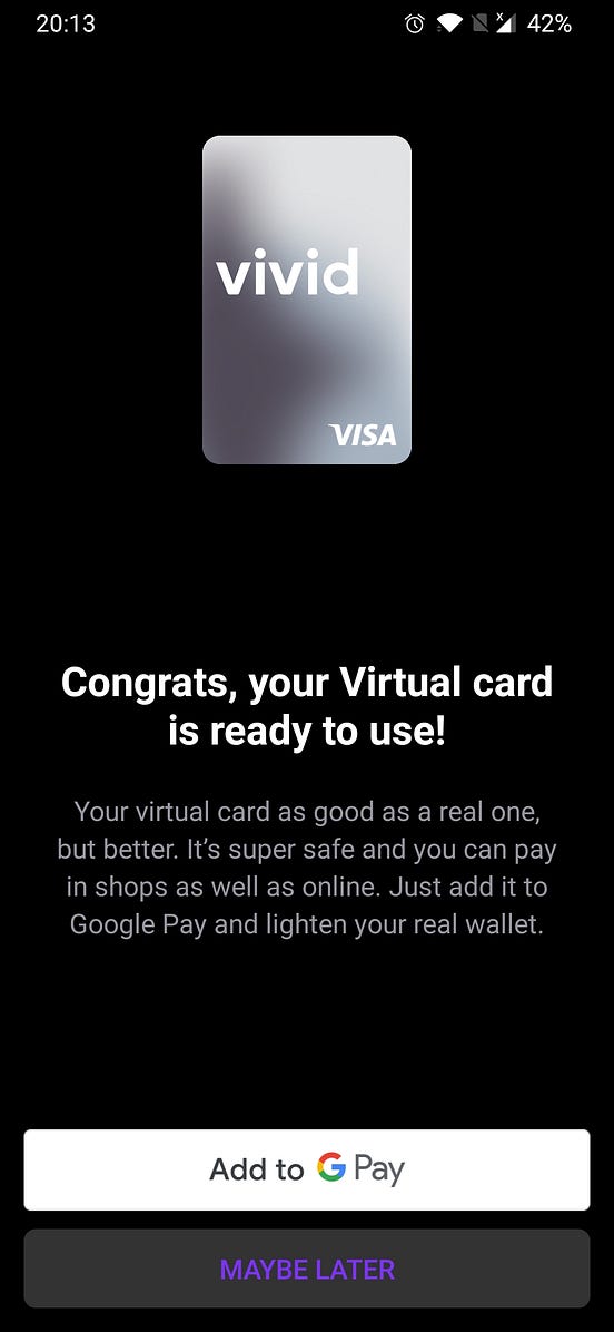 Review of Vivid Money bank / Solarisbank by TheFuzzStone Jun, 2021