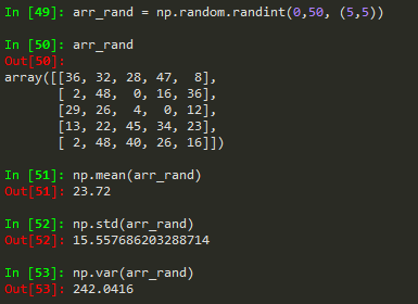 computed variance python
