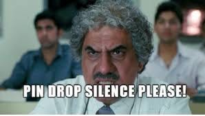 I Wonder What it’s Like “A Pin Drop Silence” (Literally). I Forgot It ...