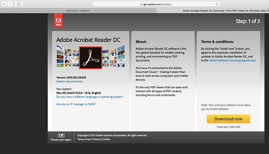 using adobe acrobat reader for mac