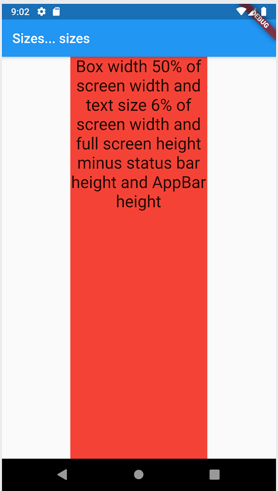 Widgets sizes relative to screen size in Flutter using MediaQuery by