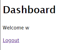 Output showing that we have successfully displayed the username
