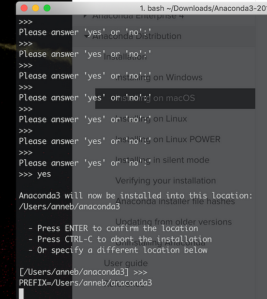 installing anaconda for mac