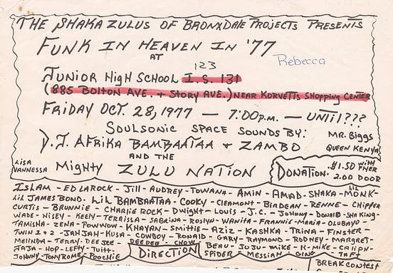 These handmade flyers from the earliest days of hip-hop advertise parties with rap’s biggest ...