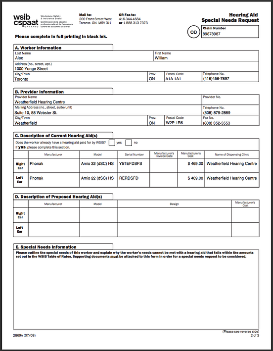 Updated forms for Medavie Blue Cross, NIHB, and WSIB by Aleem