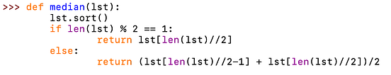 Python Mean, Median, Mode functions without importing anything | by ...