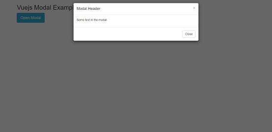Create a modal window with Vue.js custom directives