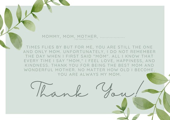 25 Beautiful Messages For Mother`s Day Card By Msbirgith Apr 2021 Medium