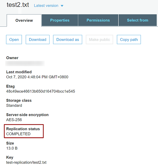 AWS S3 crossaccount bucket replication from a bucket with full objects