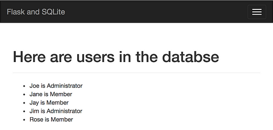 flask sqlite
