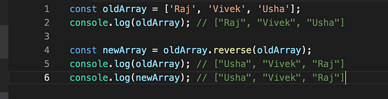 Reverse an Array in JavaScript.. “In JavaScript, array is a single ...