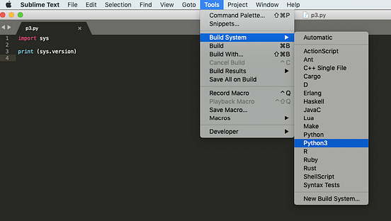how to save file as python on sublime for mac