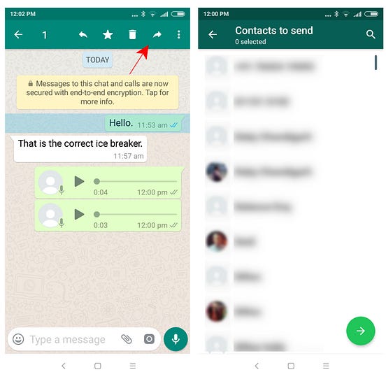 How do I Reply and Forward messages in Whatsapp on an android? by Techkaghar Medium