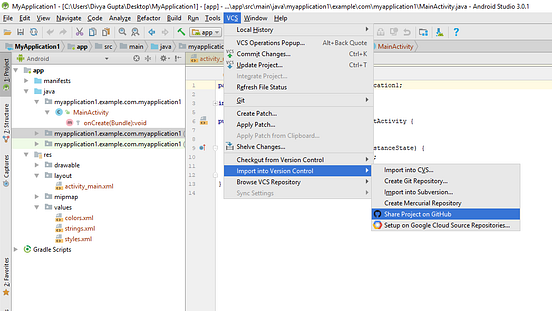 How to link Android Studio with Github | by Diviya | Code Yoga | Medium