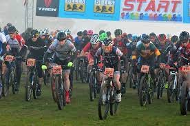 Fast start at the Bell’s Iceman Cometh Challenge for hundreds of mountain bike racers.
