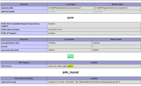 xampp install mssql driver