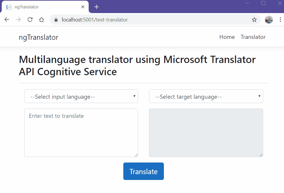 How To Create A MultiLanguage Translator Using Angular And Azure