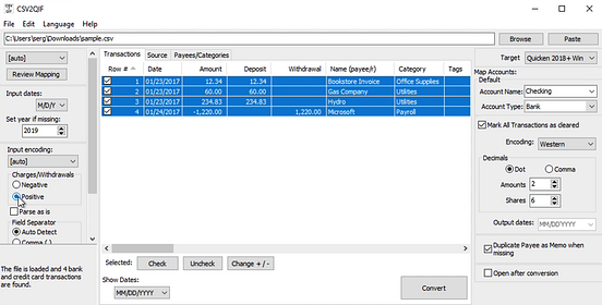 will quicken import microsoft money files