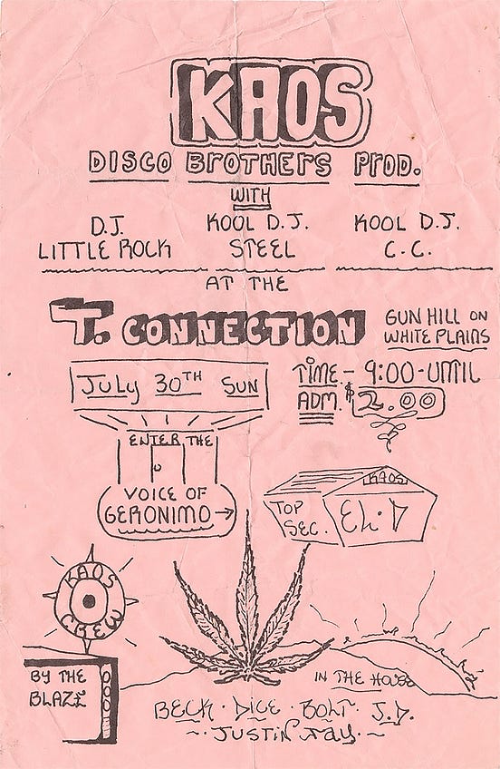 These handmade flyers from the earliest days of hip-hop advertise parties with rap’s biggest ...