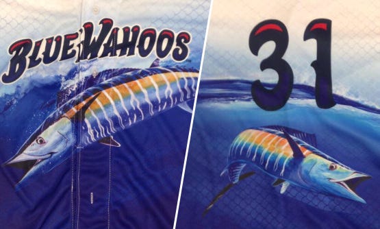 blue wahoos jersey