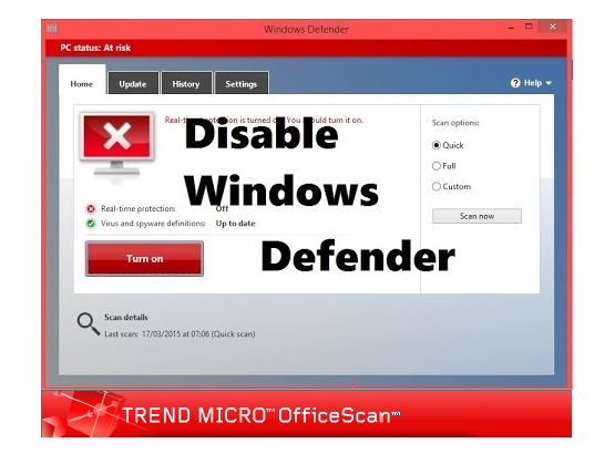 How to Deactivate Windows Defender While Using Trend Micro OfficeScan? | by  Jennifer Lawrence | Medium
