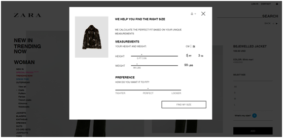 Zara's New Online Shopping Tool for Size Recommendation by Using Customer  Data | by Xin Dai | Medium