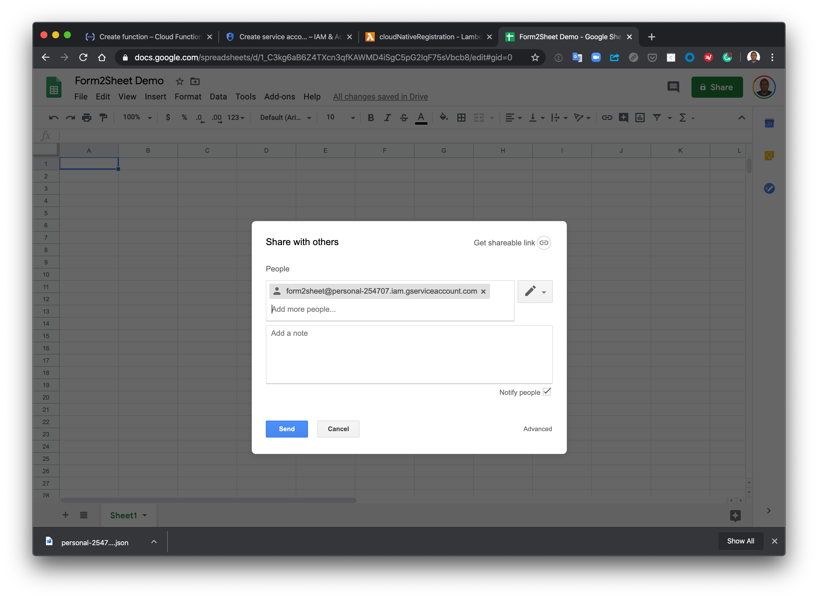 How to collect form data from a JAMStack website to Google Sheets using
