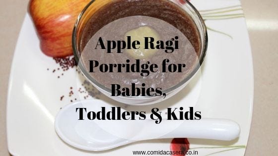 ragi apple porridge