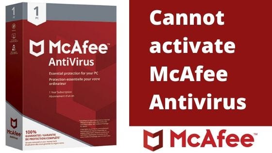 cannot install mcafee antivirus
