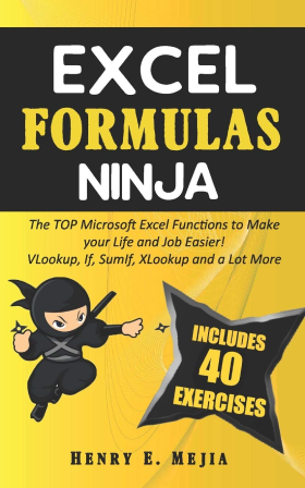 The cover of a book “Excel Formulas Ninja”