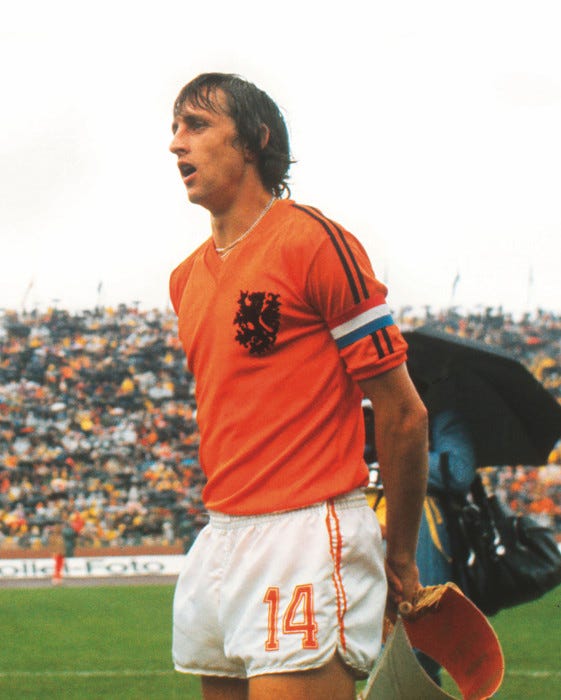 Johan Cruyff: A different stripe. The player's refusal to bow to… | by  Howler | Howler Magazine | Medium