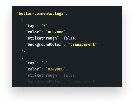 configure better comments through your settings.json