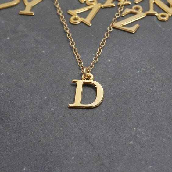 Stainless Steel Layered Necklace Custom Rose Gold Plated D Necklace 