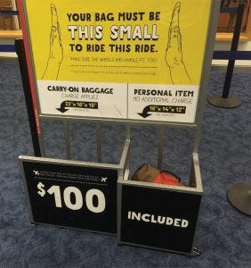 spirit airlines price for carry on