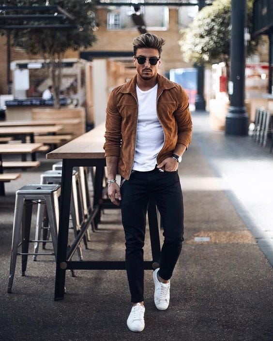 bomber jacket white shirt