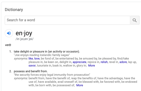 Enjoy” Is A Weird Word. Here's why… | by Brad Costanzo | Medium