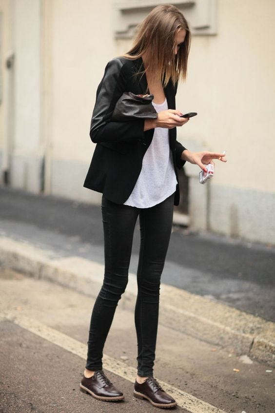 business casual women with sneakers